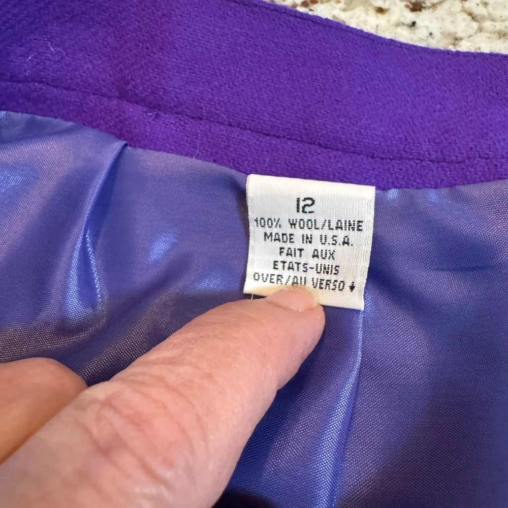 Chic Women's Purple Wool Pencil Skirt‎